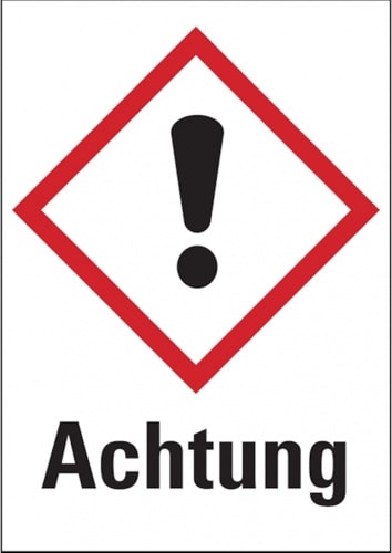Dreifke® Gefahrstoffetiketten - dickes Ausrufezeichensymbol ( - 52x74 mm Folie selbstklebend