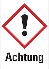 thumbnail of Dreifke® Gefahrstoffetiketten - dickes Ausrufezeichensymbol ( - 52x74 mm Folie selbstklebend