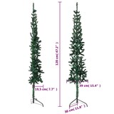 thumbnail of vidaXL Künstlicher Halb-Weihnachtsbaum mit Ständer Schlank Grün 120 cm