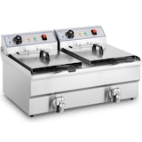 thumbnail of Royal Catering Elektro-Doppel-Fritteuse - 2 x 16 L - 12 000 W - 400 V - Ablasshahn -