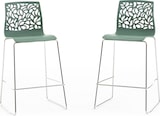 thumbnail of 2er-Set Barhocker aus Polypropylen mit Metallbeinen, modernes und elegantes Design – ideal für Bar, Restaurant oder Küche – Anna XL – Salbei