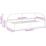 thumbnail of vidaXL Hoekbedframe met hoofdeinde Geel 90 x 190 cm Fluweel