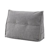 thumbnail of Home Nature Wohnkonzept Keilkissen grau 70x52x19 cm, Lesekissen für Bett und Sofa mit Seitenfach & Waschbezug