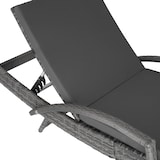 thumbnail of tectake Tumbona de aluminio y ratán Océane  Gris