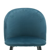 thumbnail of METRO PROFESSIONAL Silla de restaurante tapizada Lika, juego de 2, acero/poliéster, azul claro/negro