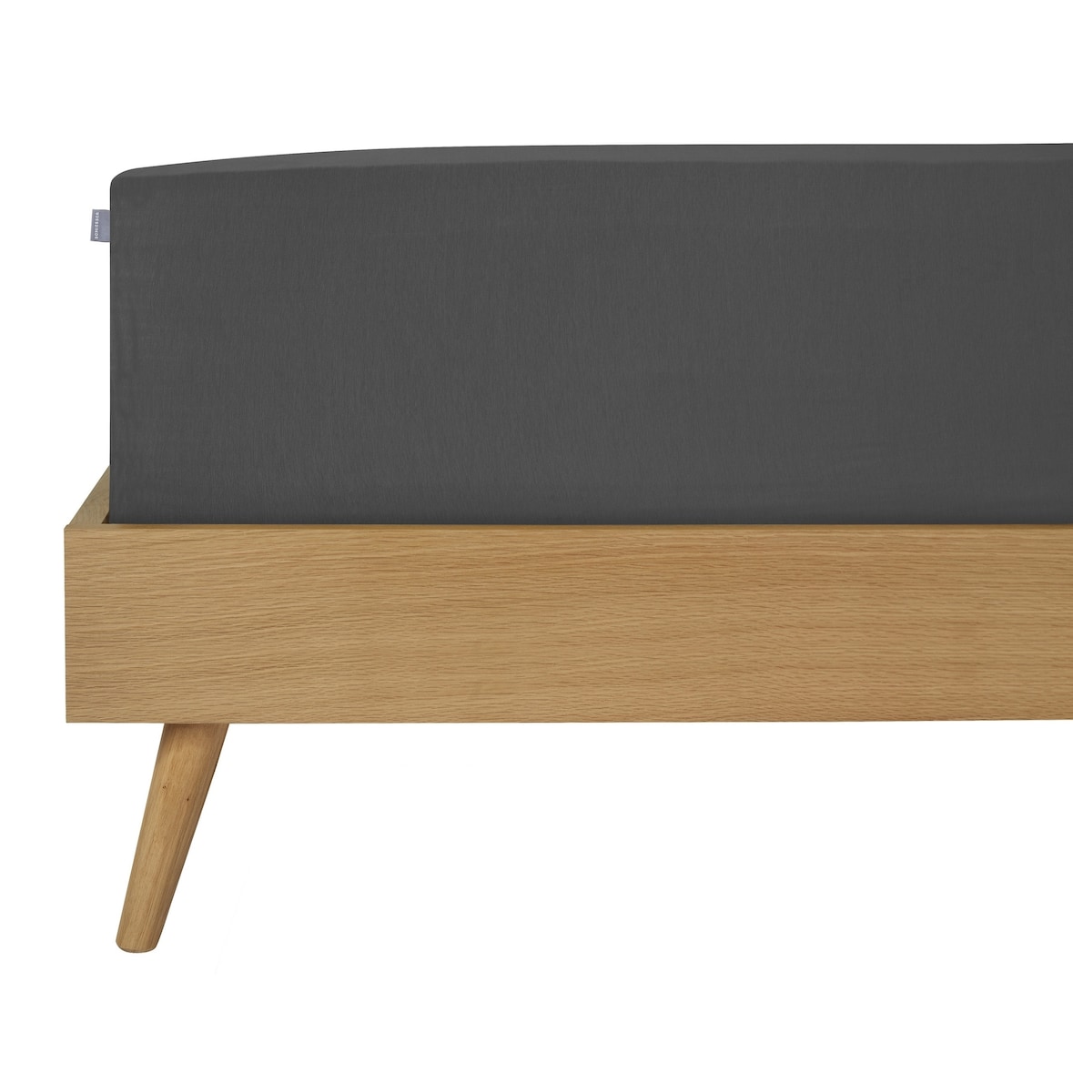 Schiesser Spannbettlaken Flexi - 95/5 - 100 x 200 cm - Dunkelgrau