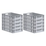 thumbnail of PROREGAL Eurobox NextGen Grip | HxBxT 12x40x60cm | 23 Liter | Griffe offen | Glatter Boden | Eurobehälter, Transportbox, Transportbehälter