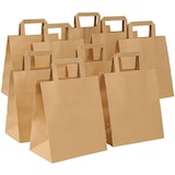 thumbnail of 50 stabile Papiertragetaschen Braun | 26x17x25 cm | Kraftpapier-Einkaufstüten & Geschenktüten mit Henkel