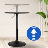 thumbnail of DELUKE® 2in1 Stehtisch Höhenverstellbar Ø 60cm CHERI 106cm Hoch, Metall Gestell Bistrotisch Gastro Bartisch Rund Outdoor Bistrotisch Schwarz-Schwarz