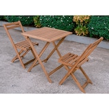 thumbnail of aro Bistroset inklapbaar 3-delig, acaciahout, 2 stoelen, 1 tafel, naturel