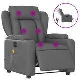 thumbnail of vidaXL Massagesessel Elektrisch Grau Kunstleder