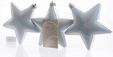 thumbnail of 3 Sternenanhänger 8cm Kunststoff Weihnachtskugeln Christbaumkugeln Baumschmuck