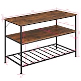 thumbnail of tectake Estantería para cocina Akeley  Madera Industrial Oscura, Rústica