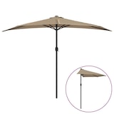 thumbnail of Parasol de balcon avec mât en aluminium Taupe 300x155 cm Demi Modèle Soleil Tropica Plus