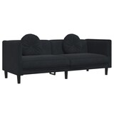 thumbnail of Ensemble de canapés 3 pcs avec coussins noir velours Modèle Rermontia