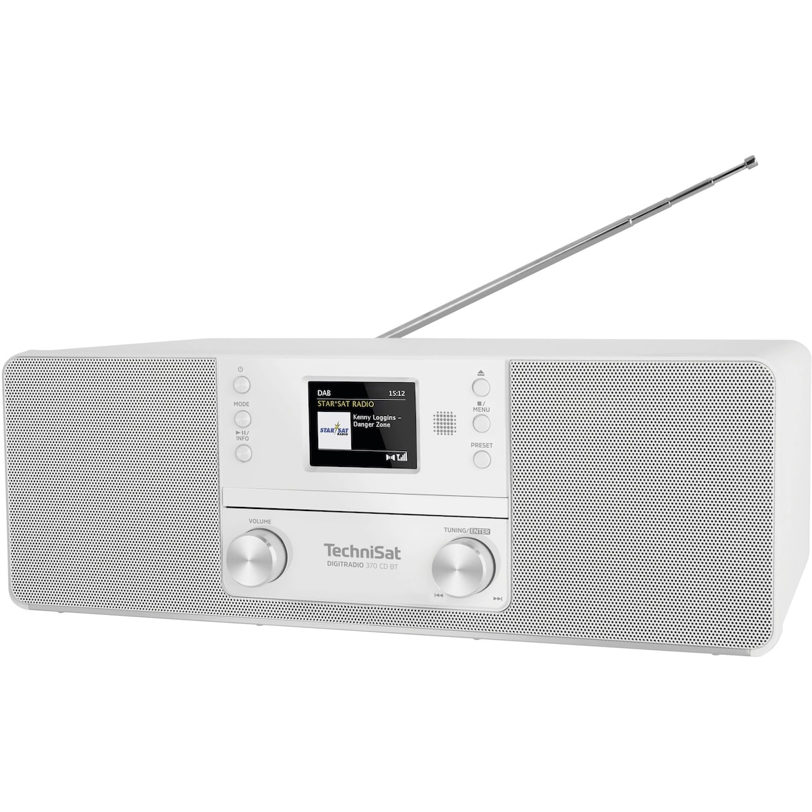 TechniSat DIGITRADIO 370 CD BT CD-Radio DAB+, UKW CD Wei? 0001/3948
