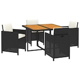 thumbnail of Helloshop26 - Conjunto de comedor de jardín de 5 piezas de resina tejida negra y cojines 02_0014892