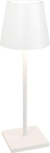 Zafferano Poldina L Desk LED-Tischleuchte, weiß, wiederaufladbar und dimmbar, mit einer Akkulaufzeit von bis zu 12 Stunden.