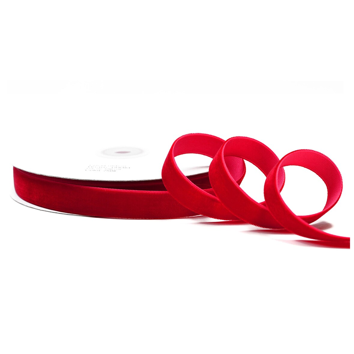 16mm Samtband 10m Schmuckband Geschenkband Schleifenband Stoffband Uni Rot