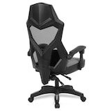 thumbnail of Chaise  Amstrad AMS-309-GREY noir & gris - Coussin lombaire - Tissu en maille respirante