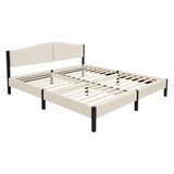 thumbnail of ML-Design Polsterbett 180x200 cm Beige, Doppelbett mit stabilem Bettgestell, Bettrahmen mit gepolstertes Kopfteil & Lattenrost, Modernes Jugendbett