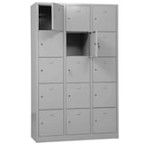thumbnail of PROREGAL Schließfachschrank Falcon | Large | HxBxT 190x119x45 cm | Zylinderschloss | Grau