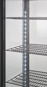 thumbnail of GastroHero Kühlvitrine ECO – 235 Liter, schwarz, mit LED-Beleuchtung, 4 höhenverstellbaren Rosten, energiesparend, ideal für Gastronomie & Verkauf