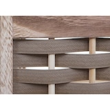 thumbnail of Estantería HWC-K86, estantería de pie para vivir, plegable 4 estantes, madera 110cm ~ marrón, mimbre marrón