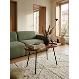 thumbnail of Couchtisch WL5.669 71x51x40 cm Sheesham massiv Sofatisch Nierenform  mit Metallbeinen, Wohnzimmertisch Massivholz, Kleiner Nierentisch Echtholz,