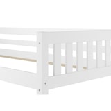 thumbnail of Weißes Bodenbett Kinderbett 90x200 Kiefer massiv Zubehör wählbar V-60.28-09W mit Kindersicherung und Rollrost inkl.