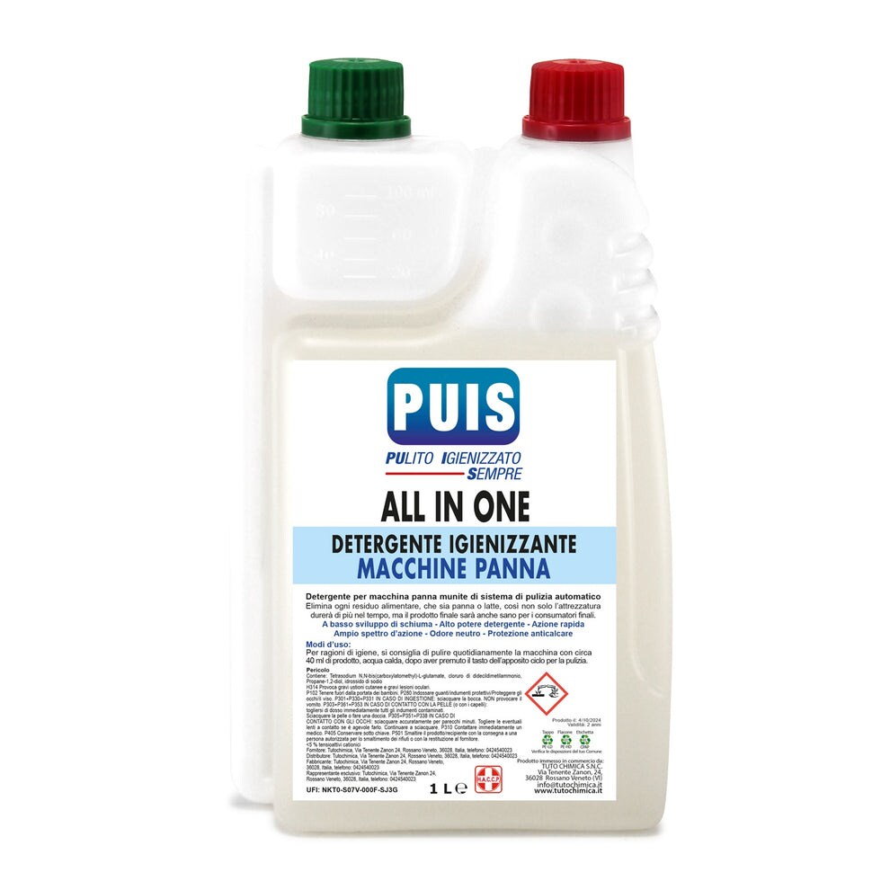 Puis All in one Detergente igienizzante macchine panna Lt 1 - Prodotto Professionale HACCP