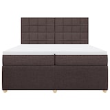 thumbnail of vidaXL Boxspringbett mit Matratze Dunkelbraun 200x200 cm Stoff