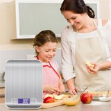 thumbnail of Intirilife Digitale Küchenwaage in SILBER - 20.5 x 16.5 x 3 cm - 5kg Elektronische Waage für die Küche mit Tara Funktion mit LCD-Display
