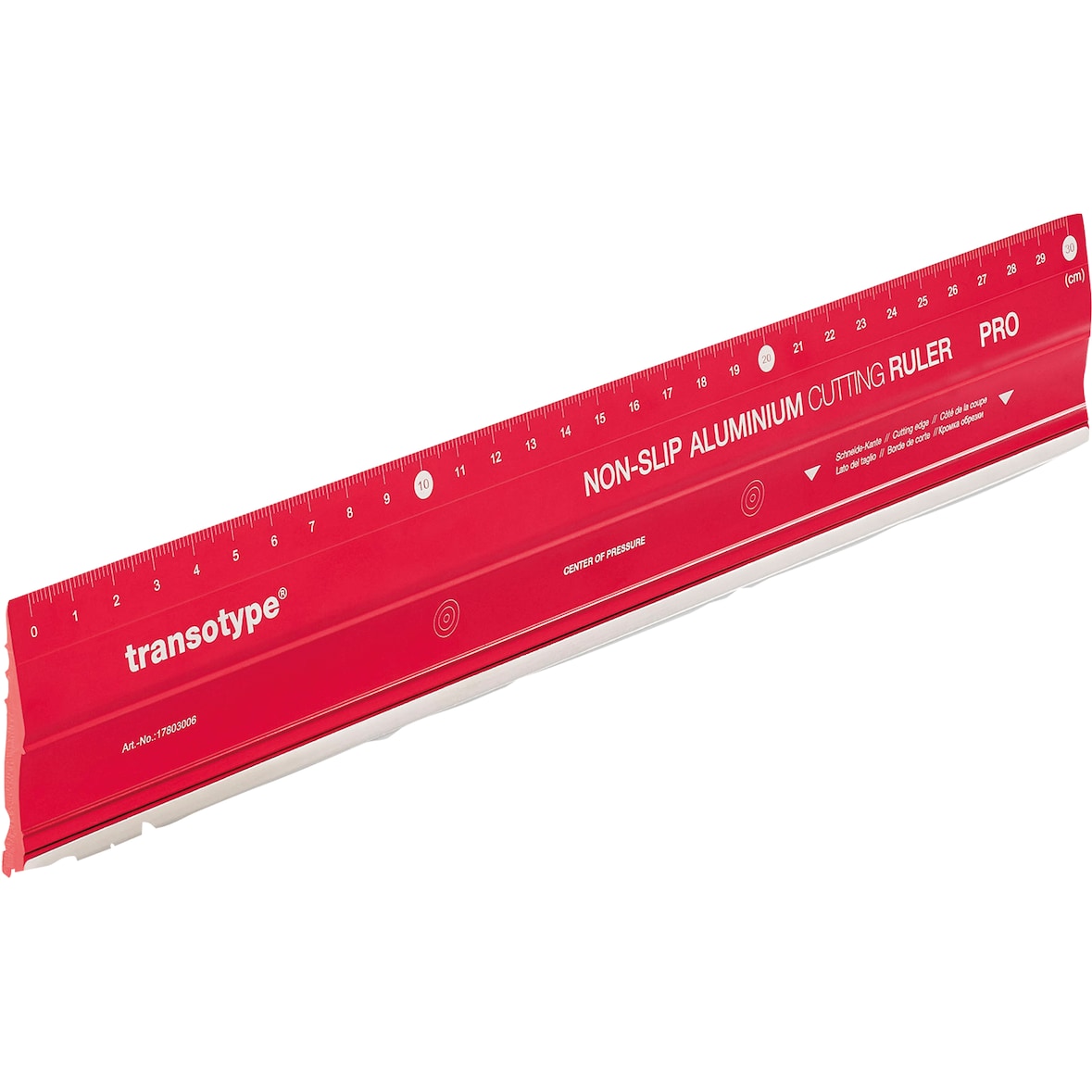 transotype Schneidelineal PRO 17803006 30x5cm Aluminium rot