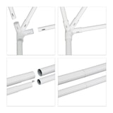 thumbnail of Relaxdays Pavillon 3x3 m, 2 Seitenteile, Metall Gestell, PE Plane, Fenster, Festival Partyzelt, Geschlossen, Weiß