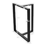 thumbnail of ML-Design Tischgestell 2er Set T-Form 60x72 cm Schwarz | Stahl, Industrial Design, Esstisch Schreibtisch Kufengestell