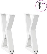 thumbnail of Helloshop26 - Set aus 2 verstellbaren Couchtischbeinen 28 x 43 cm elegantes modernes Design aus weißem Stahl 02_0056983