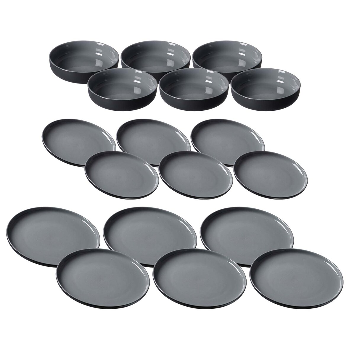 Ritzenhoff & Breker JASPER Teller & Schalenset 18-tlg. schwarz