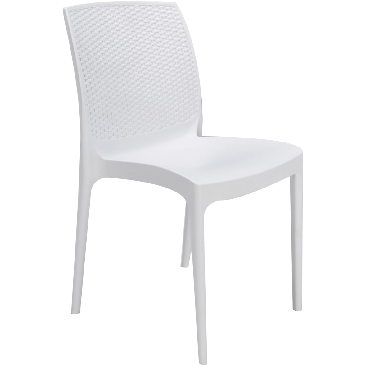 Sedia Boheme Bianca , impilabile. Marchio Grandsoleil. 45x57x83,6