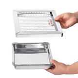 thumbnail of DELUKE® Standaschenbecher für Draußen 45L Stahl 30x24x61cm Mülleimer mit Aschenbecher Abfalleimer mit Inneneimer Standascher Outdoor, Schwarz