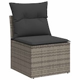 thumbnail of vidaXL 5-tlg. Garten-Sofagarnitur mit Kissen Grau Poly Rattan Akazie