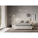 thumbnail of Letto con rete imbottito 160x190 similpelle bianco Mika