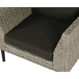 thumbnail of Tarrington House Cassone 4-delig bankstel, staal/PE rotan, 1 bank, 2 fauteuils, 1 tafel, voor 4 personen, grijs