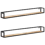 thumbnail of vidaXL Wandregale 2 Stk. 160 cm Raues Mangoholz