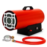 thumbnail of EBERTH Calefactor de gas directo 50kW, generador de aire caliente, capacidad 872m³/h con manguera flexible, reductor de presión