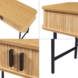 thumbnail of Helloshop26 - Mesa de consola 100 x 50 x 76 cm preto natural 03_0010886