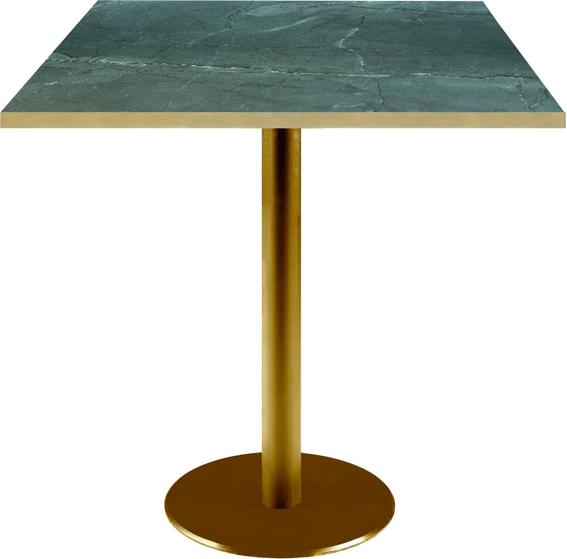 RestooTab - Tavolo Rome dorato 70x70cm laminato marmo jade canti color ...