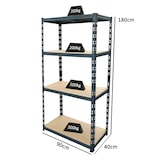 thumbnail of METRO Professional Étagère pour charges lourdes, métal, 90 x 40 x 180 cm, 4 tablettes, charge admissible 200 kg par tablette, système de montage, gris