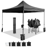 thumbnail of IvoQ Premium Partytent 3x3 m – Extra Stevig Model – Easy Up & Waterdicht – Incl. Zandzakken – Zwart