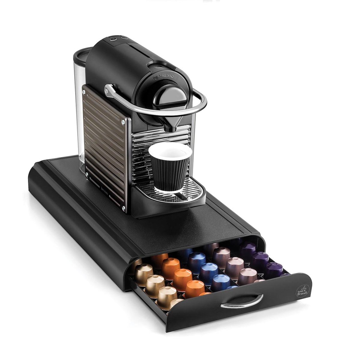 Dispenser für Kaffeekapseln 23,4x40,5x6cm schwarz